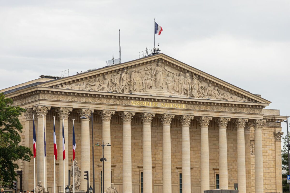 Façade de l'Assemblée nationale à Paris